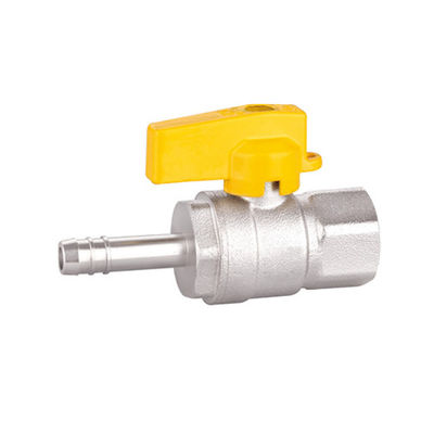 Gaz Pirinç Dişli Küresel Vana Erkek X Hortum Bağlantısı PTFE Küresel Vana