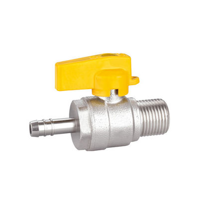 Hortum Bağlantılı Pürüzsüz Pirinç Gaz Küresel Vana X Erkek PTFE Conta Vanası