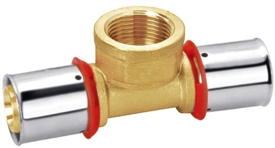 Özelleştirilmiş İşleme Pirinç Sıkıştırma Dişi Tee Uydurma PF3010