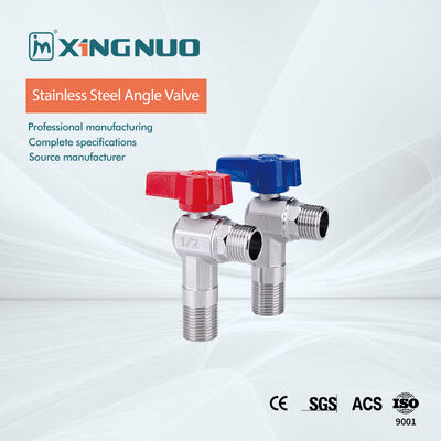 OEM ODM Brass Angle Valve Threaded Connection Maksimum Giriş Basıncı 10 Bar 145 Psi Sıvıları Kontrol Etmek İçin Hassas Valf